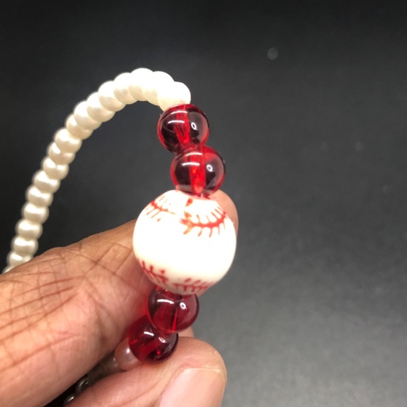 Baseball Faux Pearls Beaded Stretch Bracelets - Picture 7 of 9